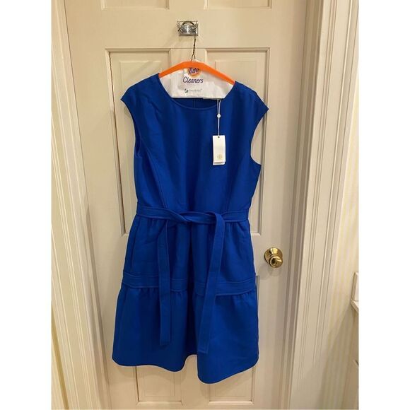 NWT Authentic TORY BURCH Jane Dress in Blue Dahlia Size 10 $428 ~ BRAND NEW - Picture 2 of 7